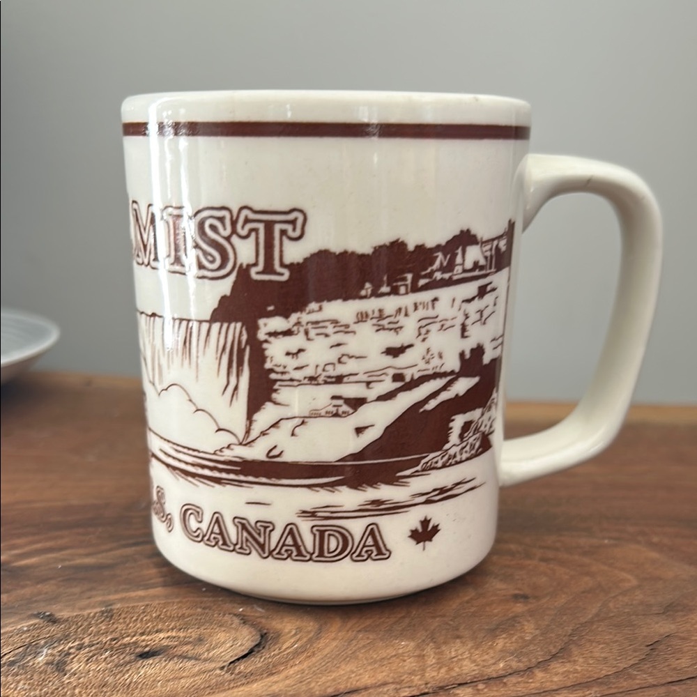 Vintage Niagara Falls Canada - Maid of the Mist Boat Brown Ceramic Mug